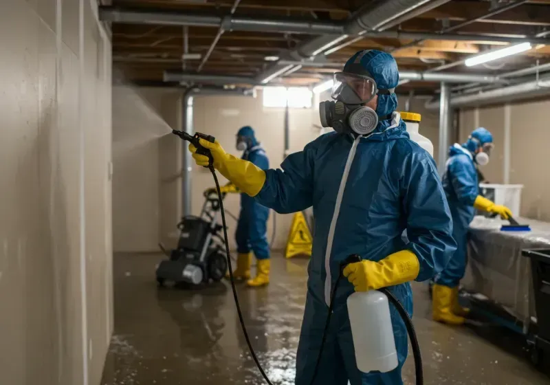 Basement Sanitization and Antimicrobial Treatment process in Inman, SC