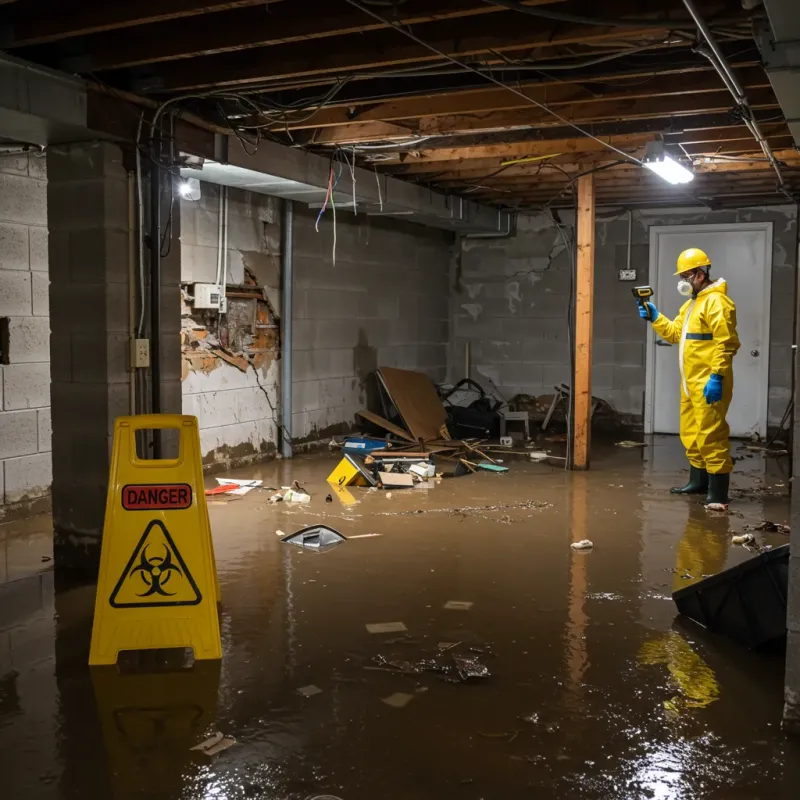 Flooded Basement Electrical Hazard in Inman, SC Property